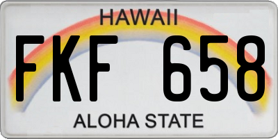 HI license plate FKF658