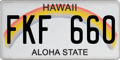 HI license plate FKF660