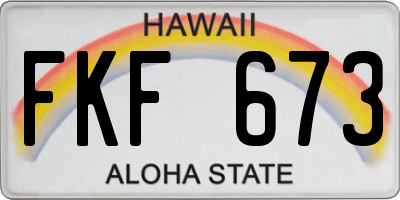 HI license plate FKF673