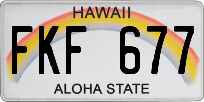 HI license plate FKF677