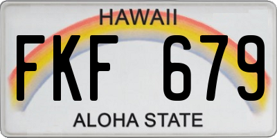 HI license plate FKF679