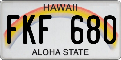 HI license plate FKF680