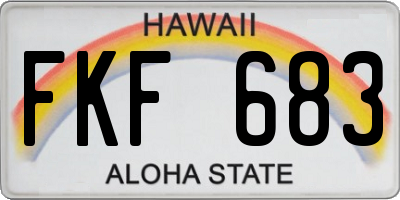 HI license plate FKF683