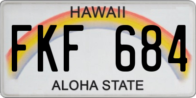 HI license plate FKF684
