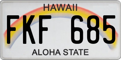 HI license plate FKF685