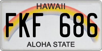 HI license plate FKF686
