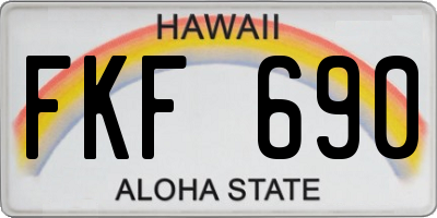HI license plate FKF690
