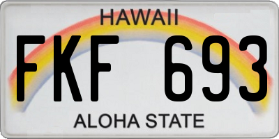 HI license plate FKF693