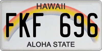 HI license plate FKF696