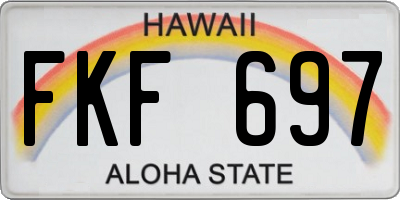 HI license plate FKF697