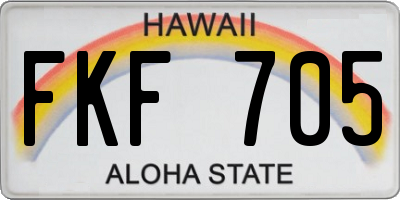 HI license plate FKF705