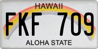 HI license plate FKF709
