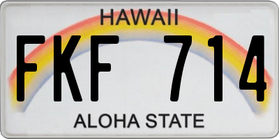 HI license plate FKF714