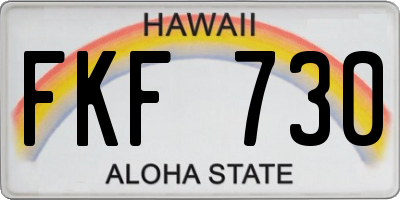 HI license plate FKF730