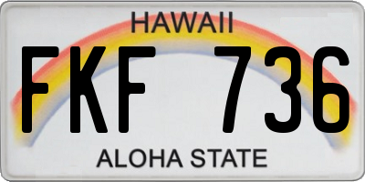 HI license plate FKF736