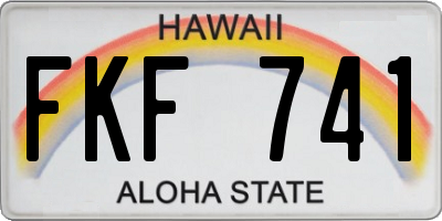 HI license plate FKF741