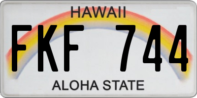 HI license plate FKF744