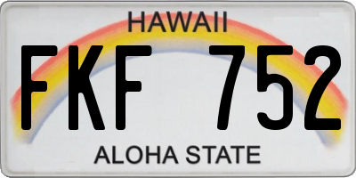 HI license plate FKF752