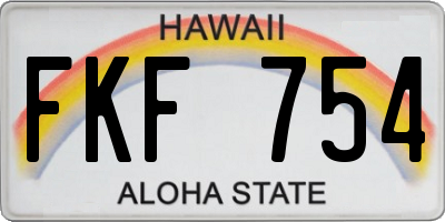 HI license plate FKF754