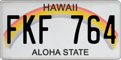 HI license plate FKF764