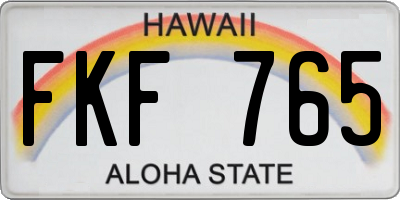 HI license plate FKF765