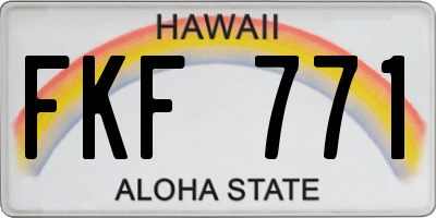 HI license plate FKF771