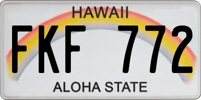 HI license plate FKF772
