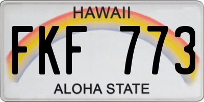 HI license plate FKF773