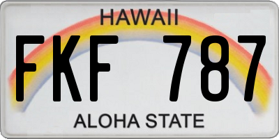 HI license plate FKF787