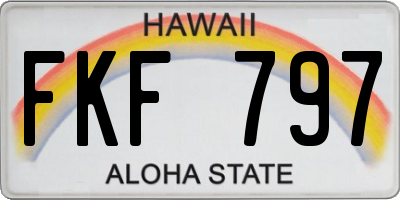 HI license plate FKF797