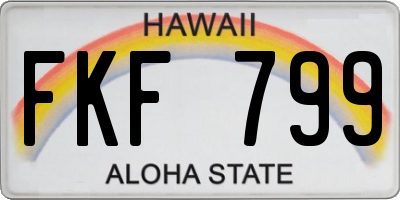HI license plate FKF799