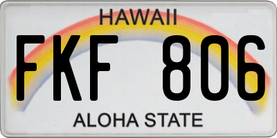 HI license plate FKF806