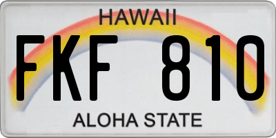 HI license plate FKF810