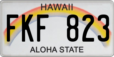 HI license plate FKF823