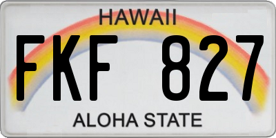 HI license plate FKF827