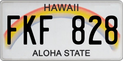 HI license plate FKF828
