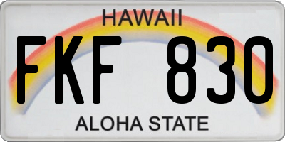 HI license plate FKF830