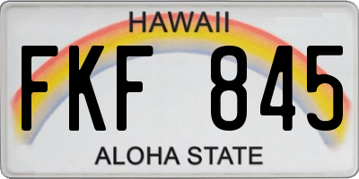 HI license plate FKF845