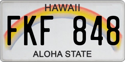 HI license plate FKF848
