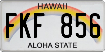 HI license plate FKF856