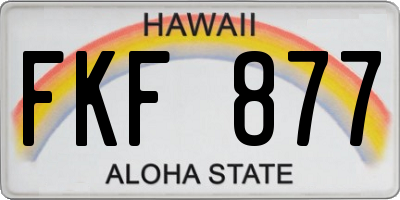 HI license plate FKF877