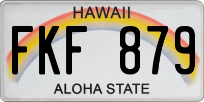 HI license plate FKF879