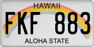 HI license plate FKF883