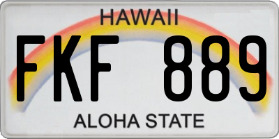 HI license plate FKF889