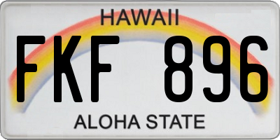 HI license plate FKF896
