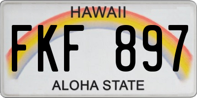 HI license plate FKF897