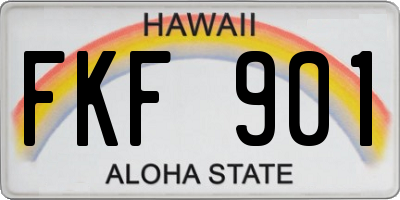 HI license plate FKF901
