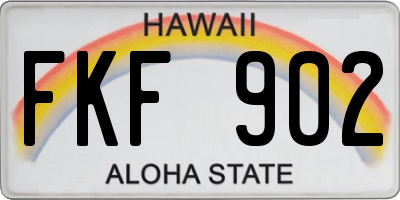 HI license plate FKF902