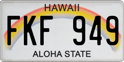 HI license plate FKF949