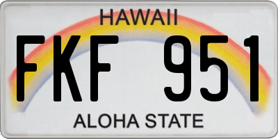 HI license plate FKF951